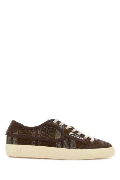 WINDSCAPE LOW WOM XD02 TARTAN FABRIC/SUEDE BROWN/C SNEAKERS