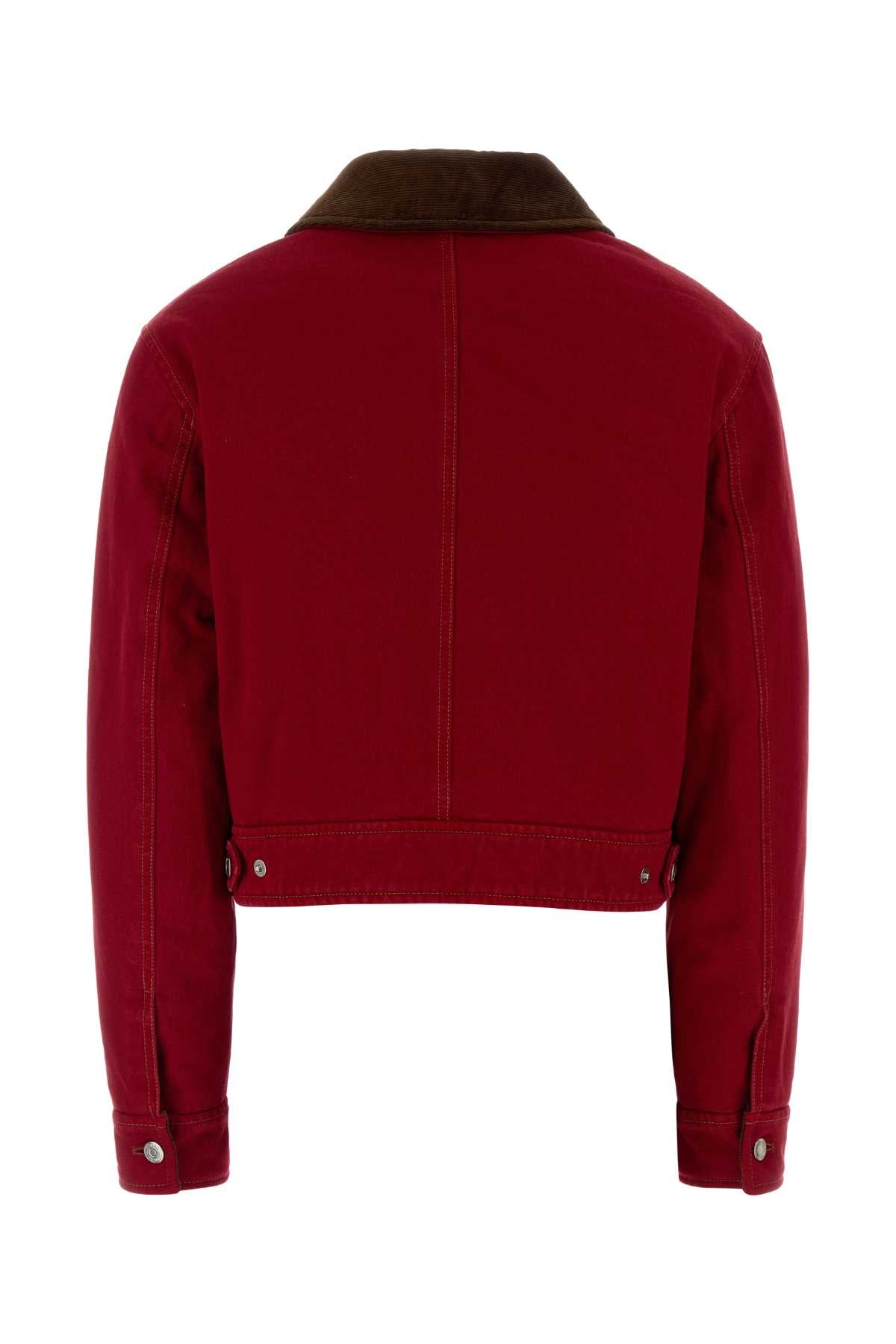 ZIPPEDAMIDECOEURJACKETWITHVELVETCOLLAR JACKETS