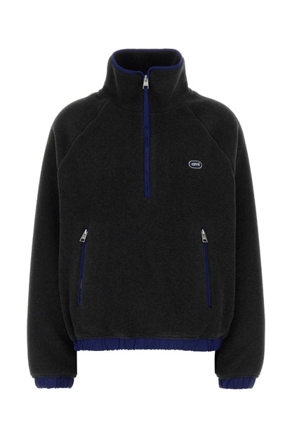 AMIHALFZIPPEDVAREUSEWITHNYLONDETAILS SWEATSHIRTS