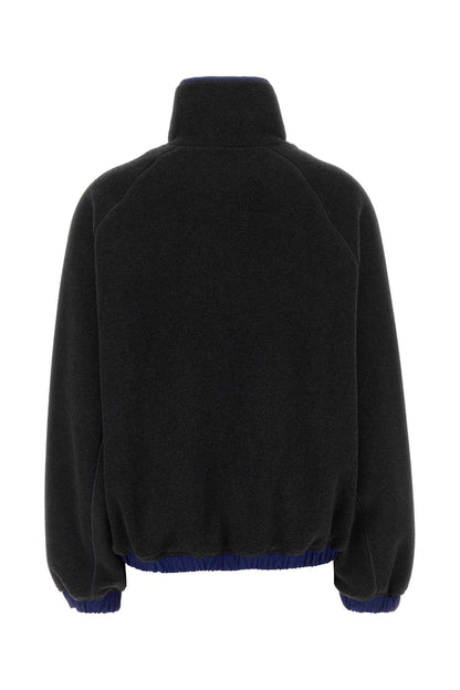 AMIHALFZIPPEDVAREUSEWITHNYLONDETAILS SWEATSHIRTS