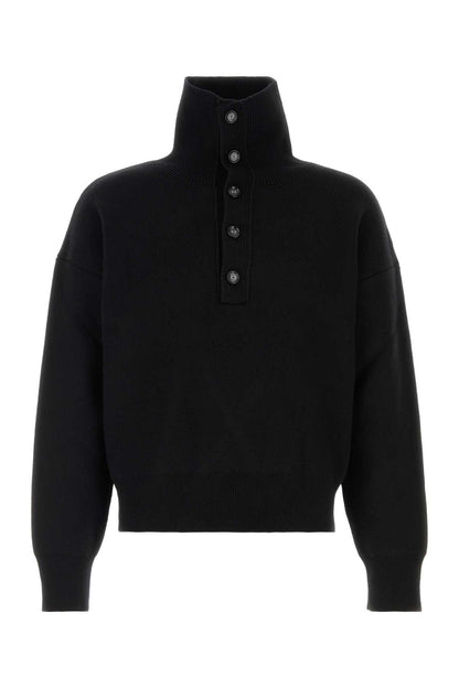 HIGHBUTTONEDCOLLARSWEATER KNITWEARS