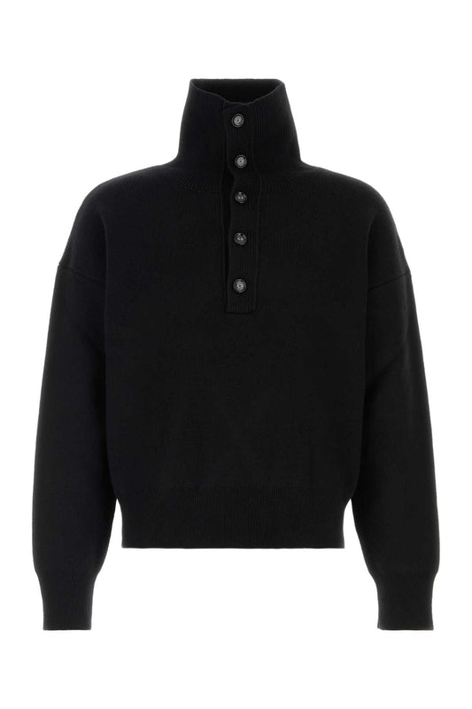 HIGHBUTTONEDCOLLARSWEATER KNITWEARS