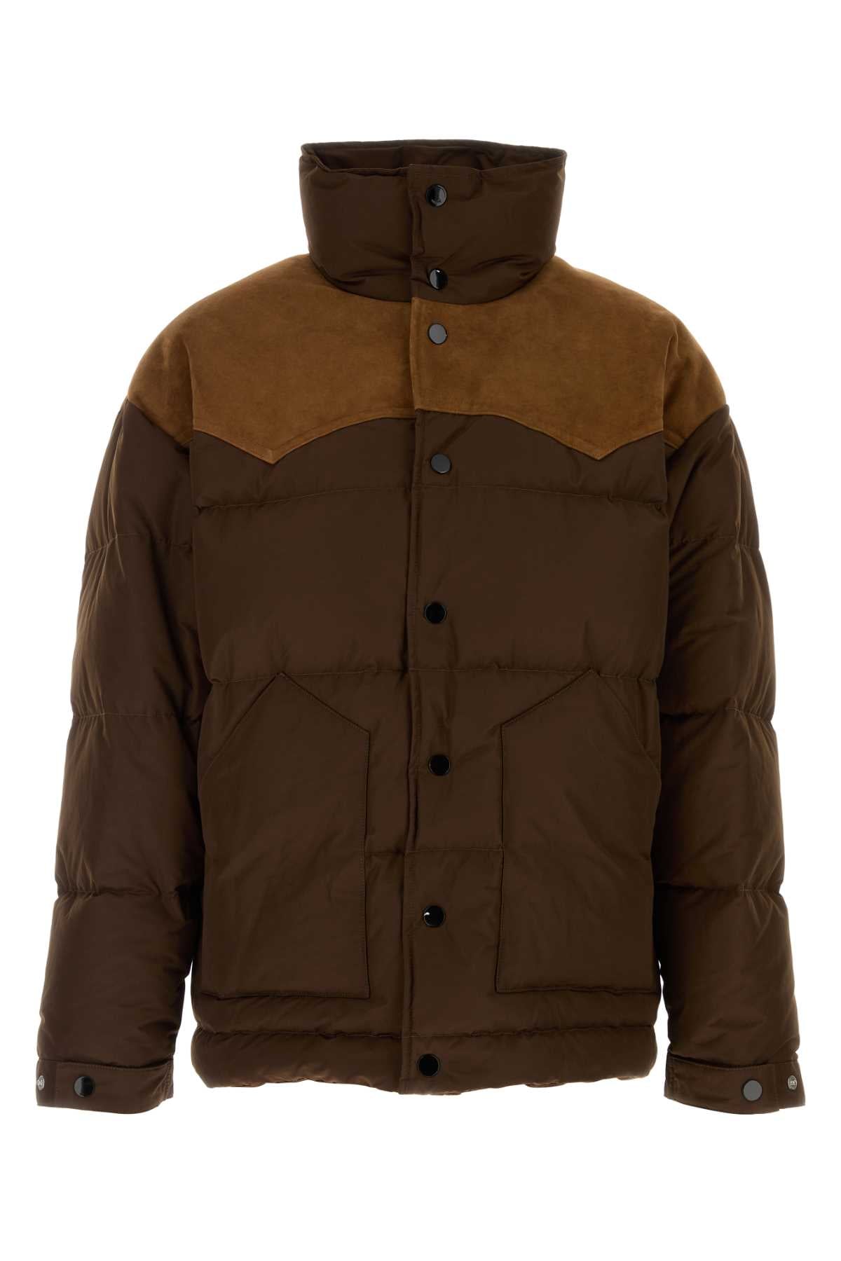 DOWNJACKETWITHLEATHERYOKE DOWN JACKETS