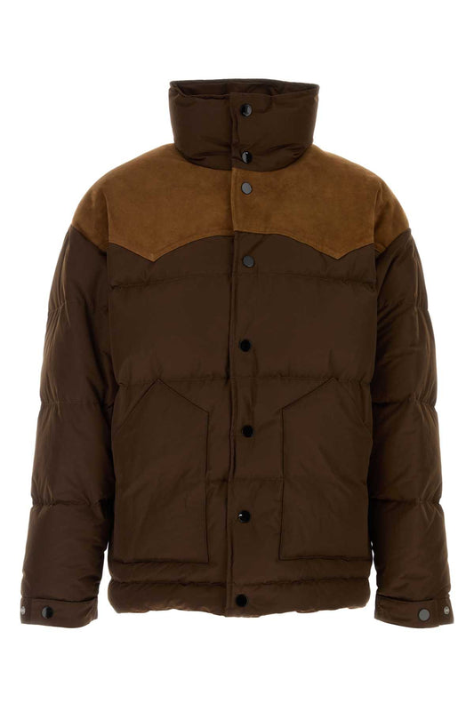 DOWNJACKETWITHLEATHERYOKE DOWN JACKETS