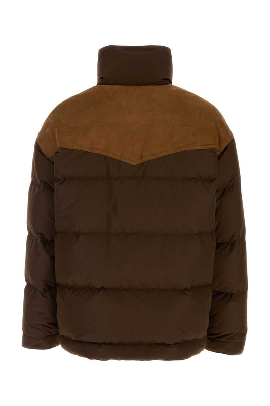 DOWNJACKETWITHLEATHERYOKE DOWN JACKETS