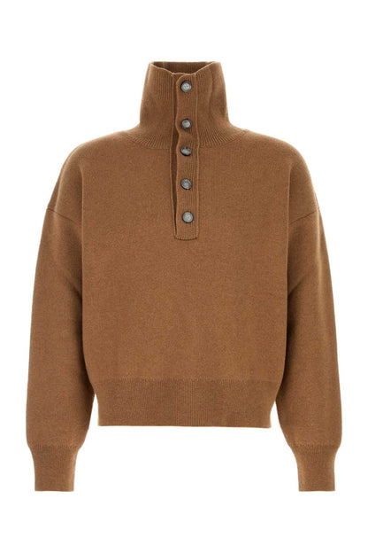 HIGHBUTTONEDCOLLARSWEATER KNITWEARS