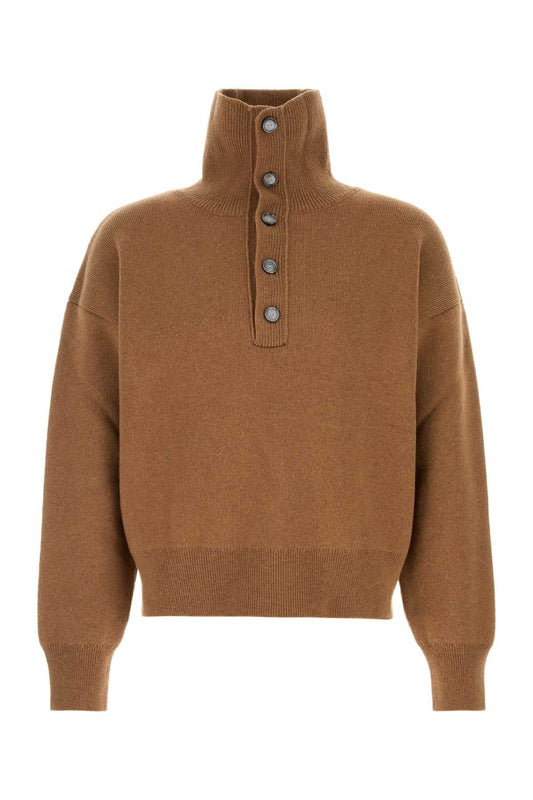 HIGHBUTTONEDCOLLARSWEATER KNITWEARS
