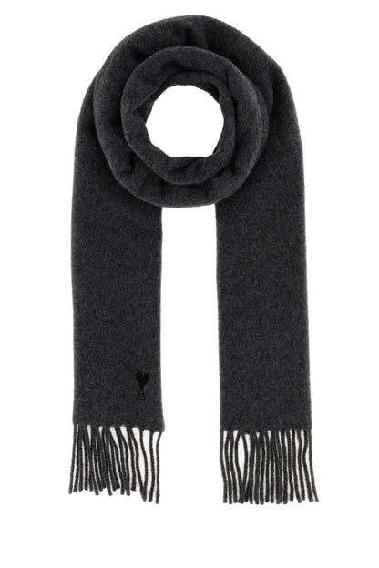 QUOTA-WOOLSCARFWITHAMIDECOEUREMBROIDERY SCARFS AND FOULARDS