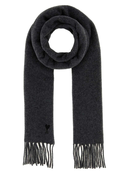 QUOTA-WOOLSCARFWITHAMIDECOEUREMBROIDERY SCARFS AND FOULARDS
