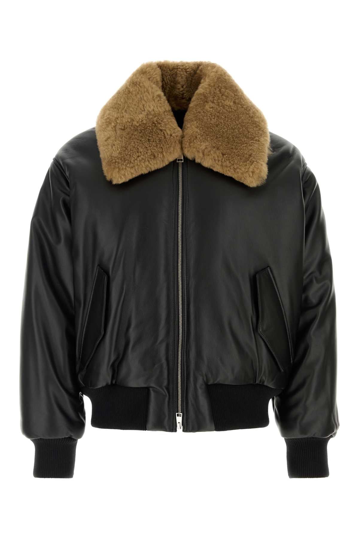 ZIPPEDPADDEDJACKETWITHSHEARLINGCOLLAR BLAZERS AND VESTS