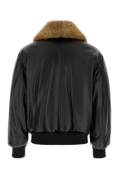 ZIPPEDPADDEDJACKETWITHSHEARLINGCOLLAR BLAZERS AND VESTS