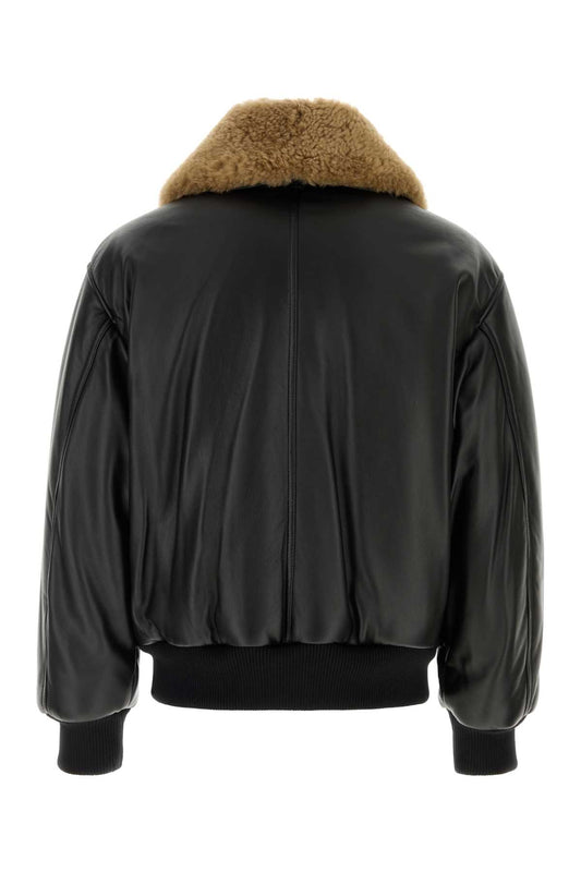 ZIPPEDPADDEDJACKETWITHSHEARLINGCOLLAR BLAZERS AND VESTS
