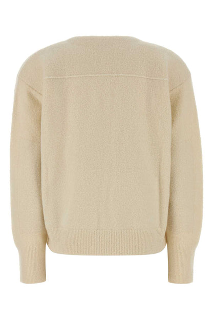 CARDIGAN IN BOUCLE CHIUSURA BROCHE ORO KNITWEARS