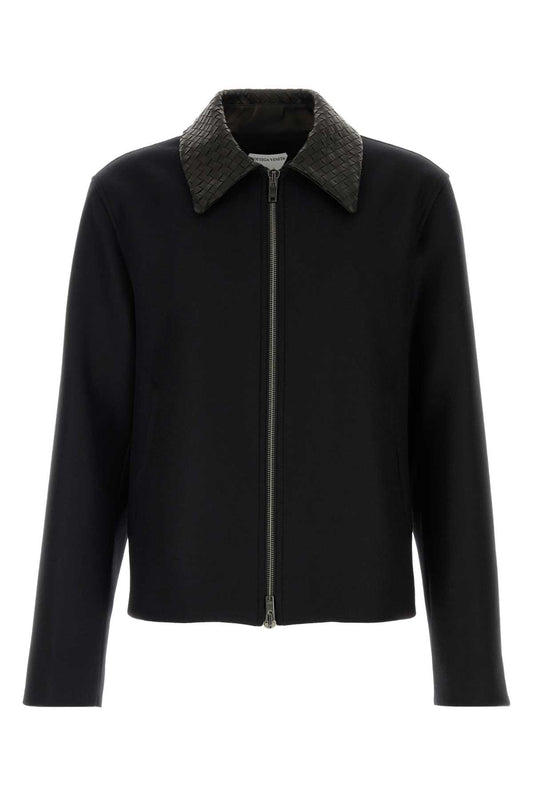 BLOUSON IN LANA COLLETTO IN PELLE ZIP BLAZERS AND VESTS