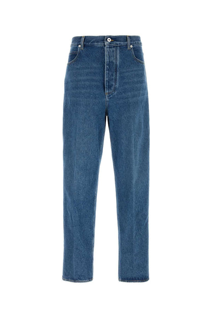 DENIM CON GAMBA MORBIDA E DETTAGLIO IN PELLE SUL B JEANS