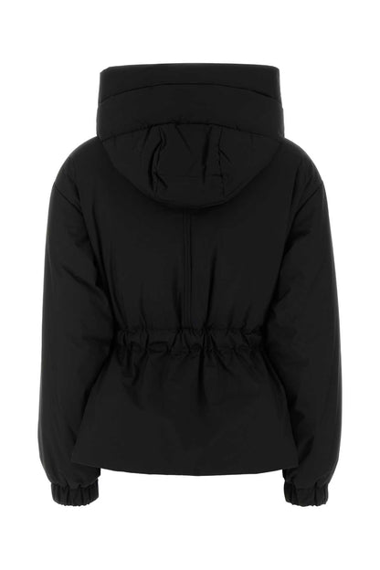 PIUMINO CON CINTURA IN VITA E CAPPUCCIO DOWN JACKETS