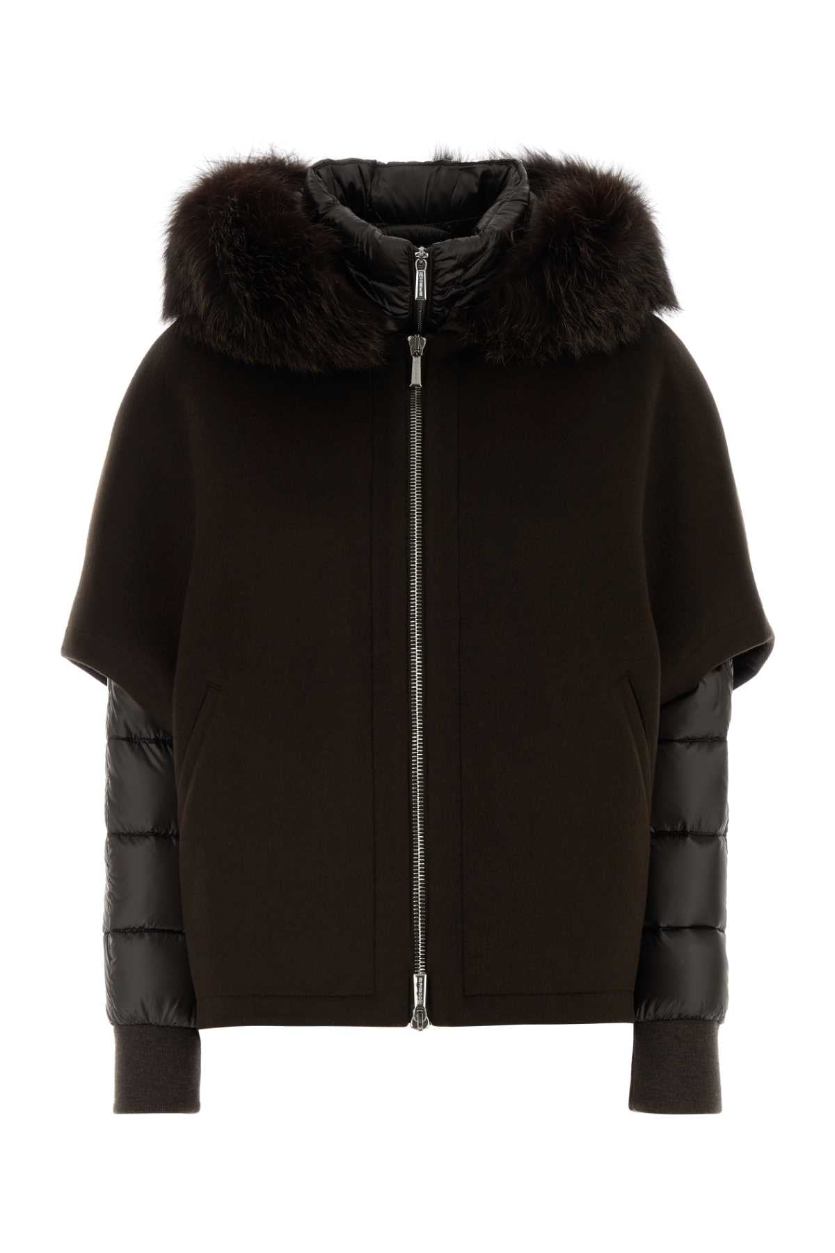 PIUMINO CON LANA,CA CON PELO VOLPE DOWN JACKETS