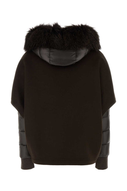 PIUMINO CON LANA,CA CON PELO VOLPE DOWN JACKETS
