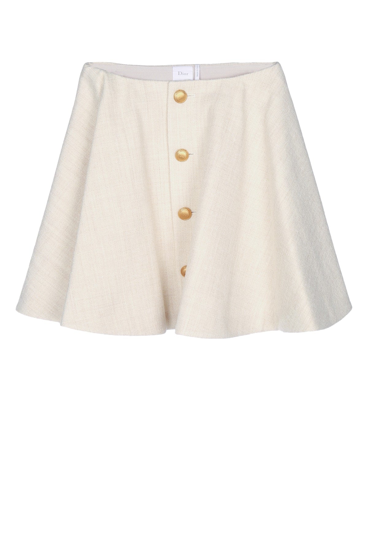 MINI  PEPLUM SEMPLICE PANNA SOLID BOUCLE TOPS