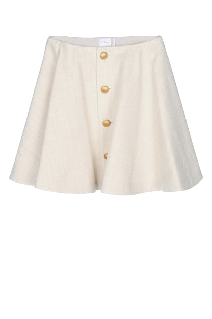 MINI  PEPLUM SEMPLICE PANNA SOLID BOUCLE TOPS