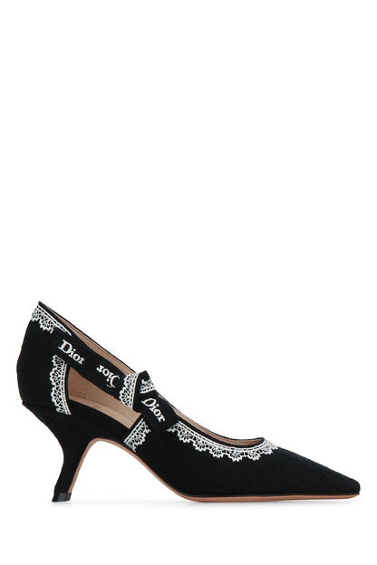 JADIOR OBLIQUE MERLETTI NERO BIANCO PUMPS