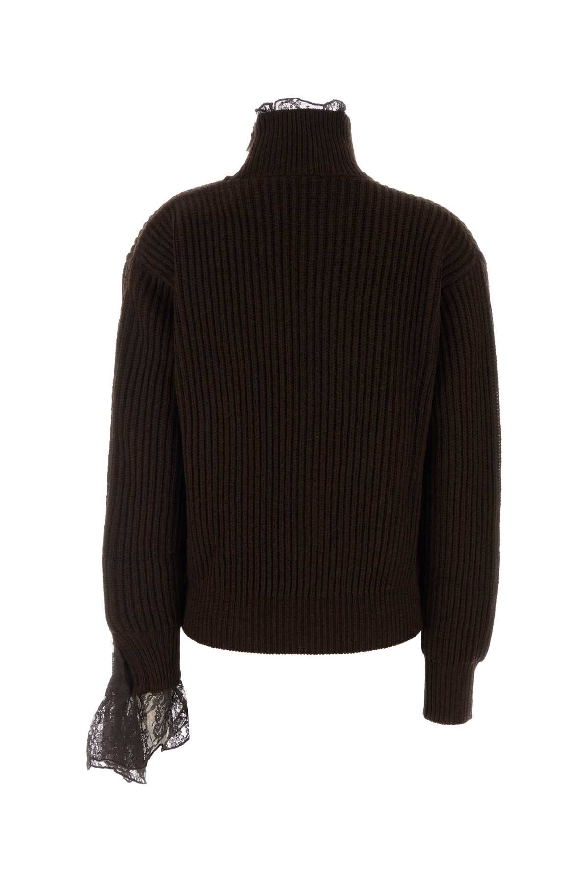 MAGLIA ZIP E PIZZO KNITWEARS