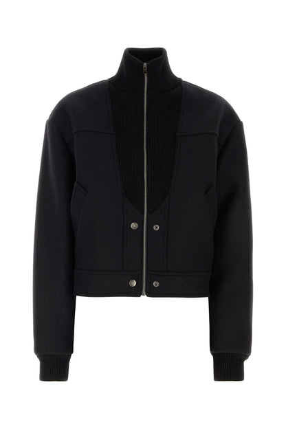 ZIPPED WOOL BOMBER JACKET JACKETS