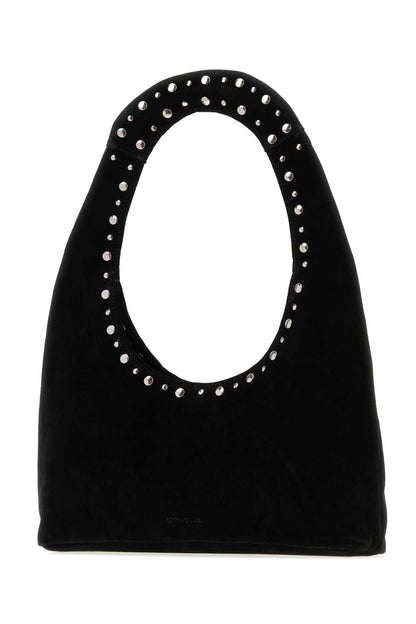 FRANCA BAG SUEDE BLACK HANDBAGS