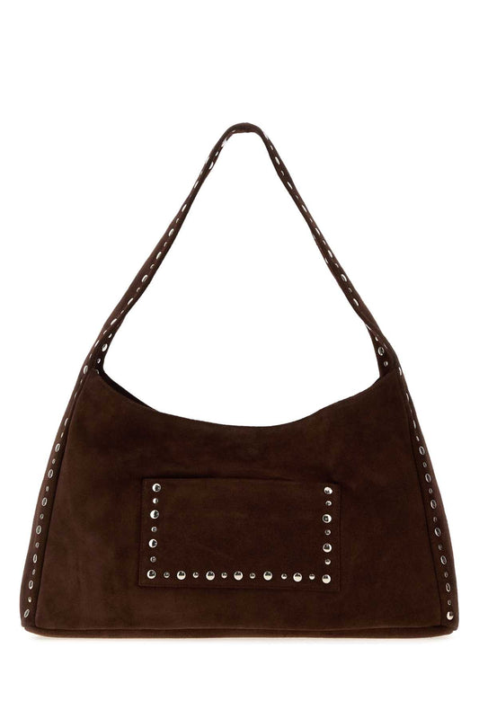MAXI FRANCA BAG SUEDE BROWN HANDBAGS