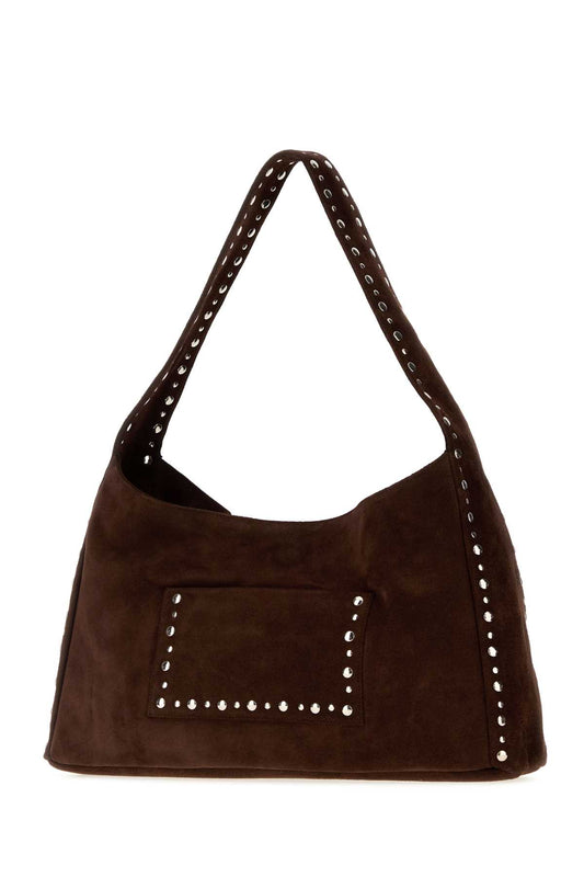 MAXI FRANCA BAG SUEDE BROWN HANDBAGS