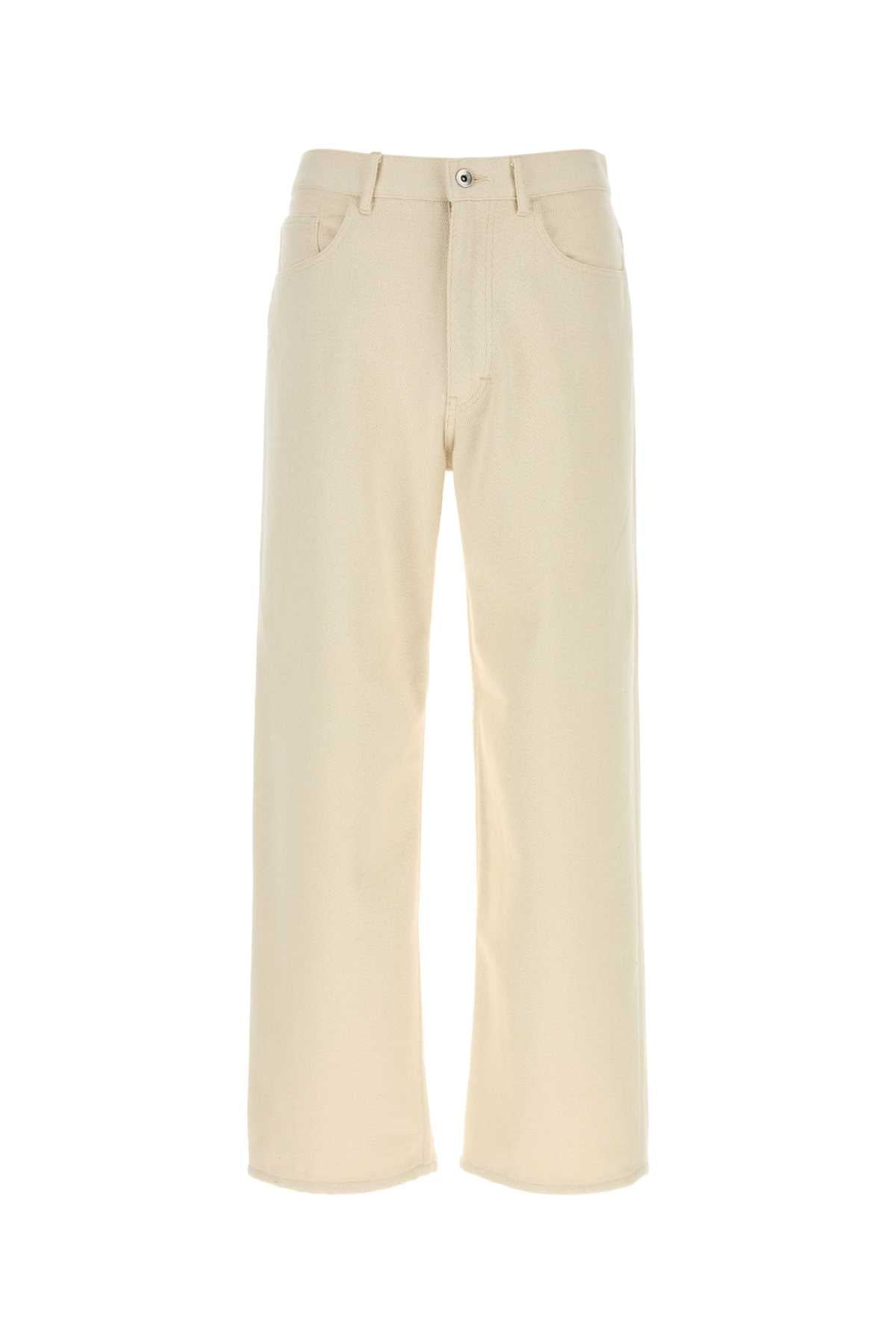 SILK NEP DENIM 5P WIDE PANTS JEANS
