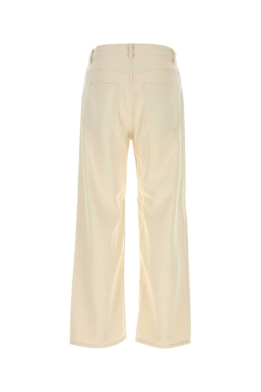 SILK NEP DENIM 5P WIDE PANTS JEANS