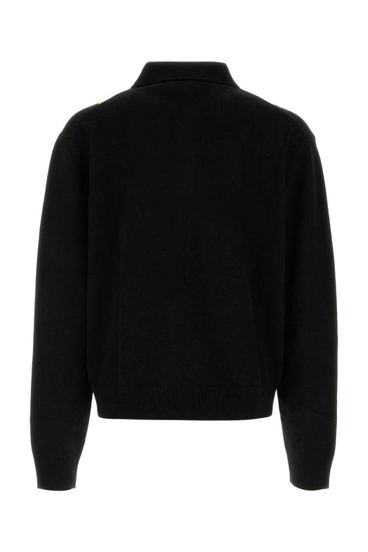 KNIT SWEATER FUTURIST INTARSIA POLO