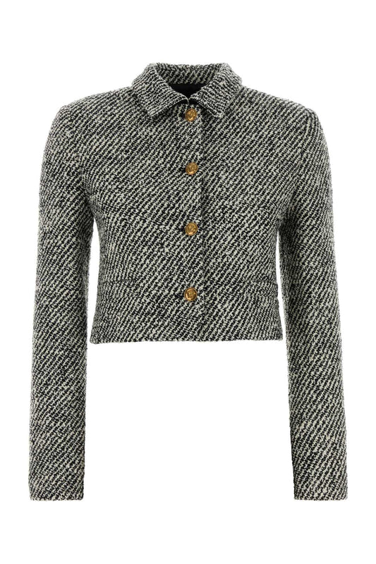 INFORMAL JACKET RESPONSIBLE BICOLOUR WOOL BOUCLE' BLAZERS AND VESTS
