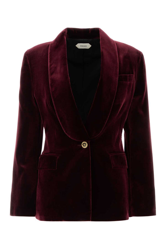 INFORMAL JACKET VISCOSE SILK LIQUID VELVET BLAZERS AND VESTS
