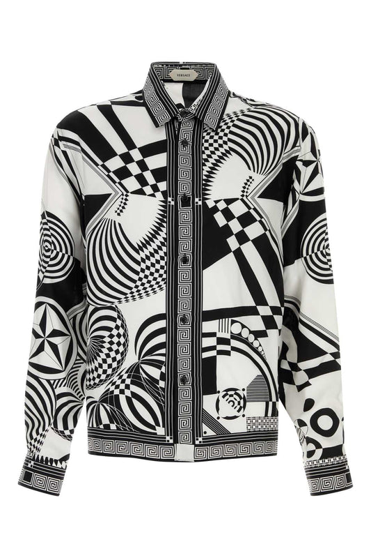 INFORMAL SHIRT SILK TWILL PRINT MEDUSA COLLAGE SHIRTS