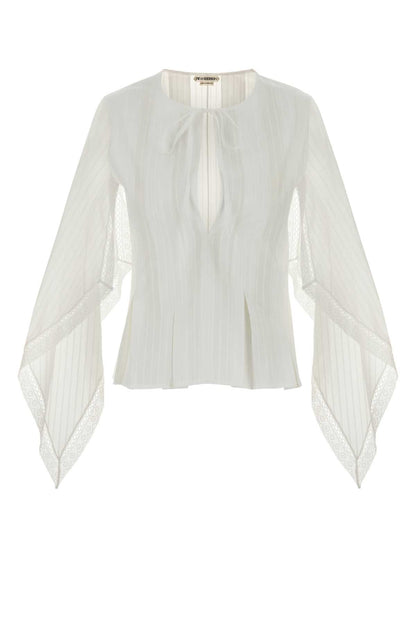 DRAPED SLEEVE TOP TOPS