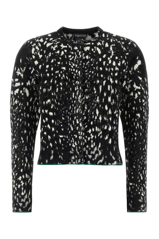 LYNX JACQUARD COMPACT VELVET VISCOSE  - 18GG CREWN KNITWEARS