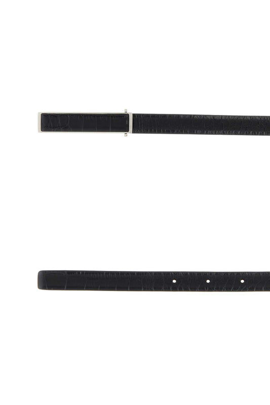 TUMBLED SOFT PRINTED CROC LEATHER INSERT BELT 15 M BELT