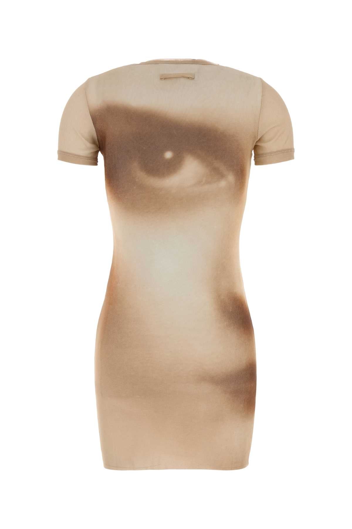 MESH SHORT DRESS PRINTED "FACE" DRESSES