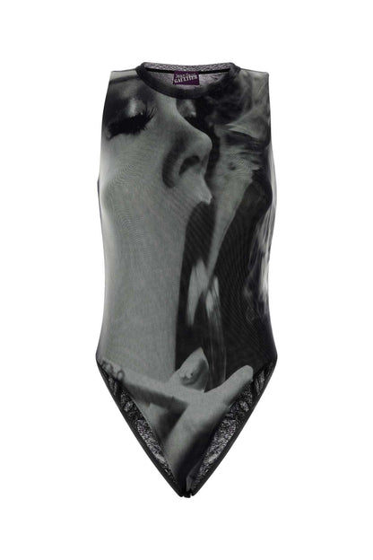 MESH TANK TOP BODY PRINTED "SMOKING WOMEN" TOPS