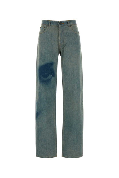 STRAIGTH LEG DENIM PANT WITH FACE PRINT JEANS