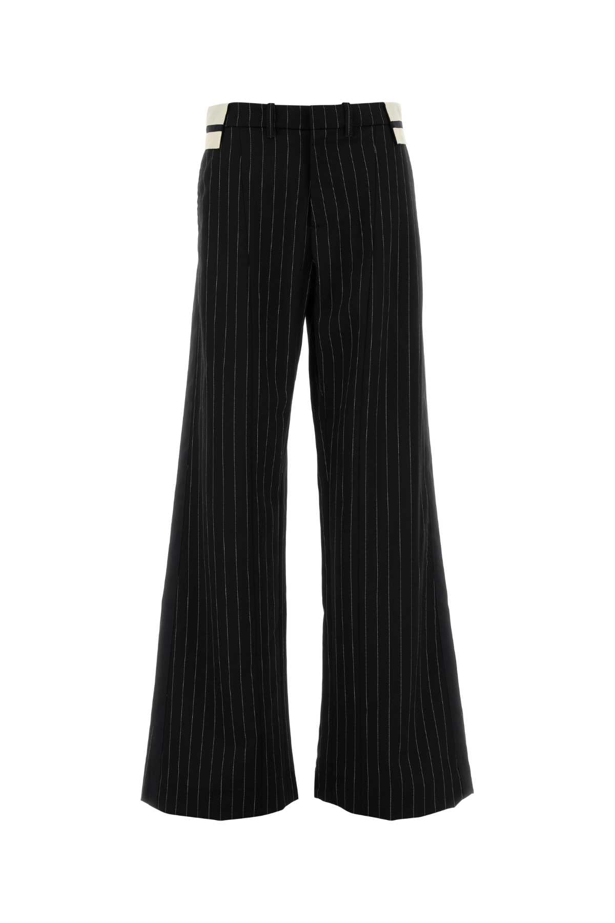 EXPOSED WAISTBAND TAILORING TROUSER PANTS