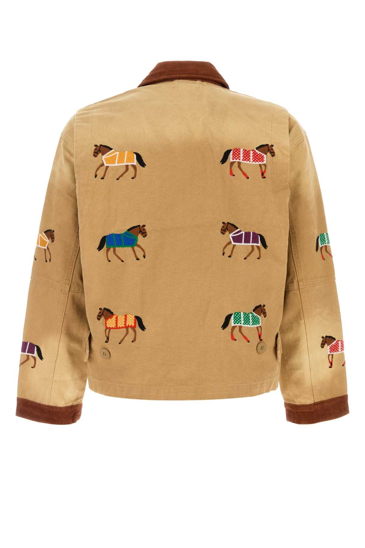 LARIAT HORSE EMBROIDERED WORK JACKET BLAZERS AND VESTS