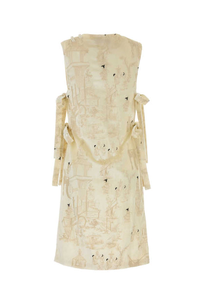FIGURE EMBROIDERED TIE-WAIST LONG CAMISOLE DRESS DRESSES