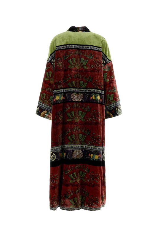 VELVET BELLYBAND LONG ROBE BLAZERS AND VESTS