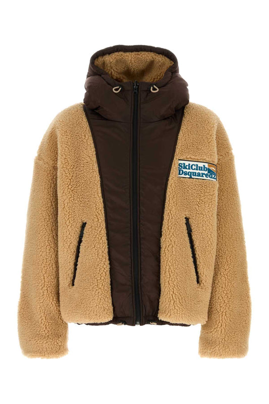 REVERSIBLE HOODED TEDDY JACKET JACKETS