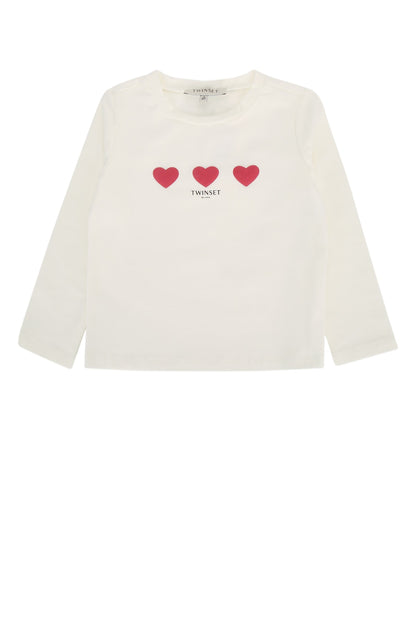 MAGLIA MANICA LUNGA CUORI KNITWEARS