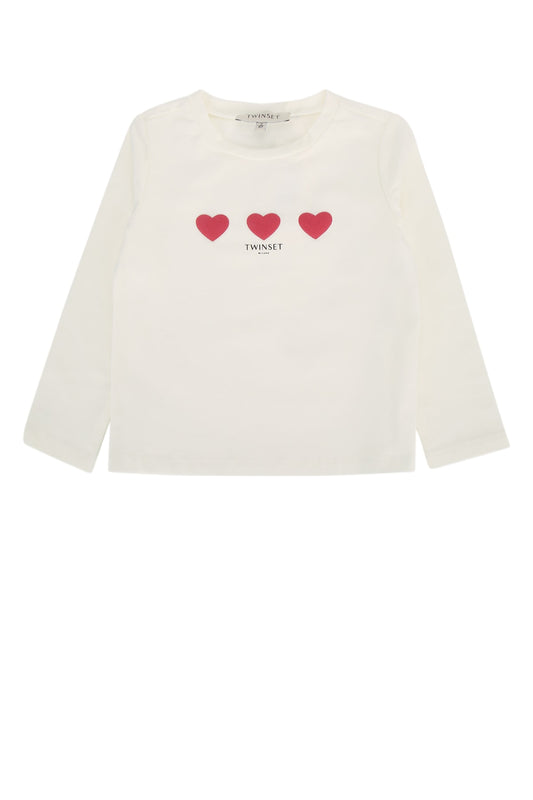 MAGLIA MANICA LUNGA CUORI KNITWEARS