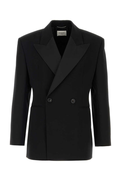 VESTE CROISE'E GRAIN DE POUDRE BLAZERS AND VESTS